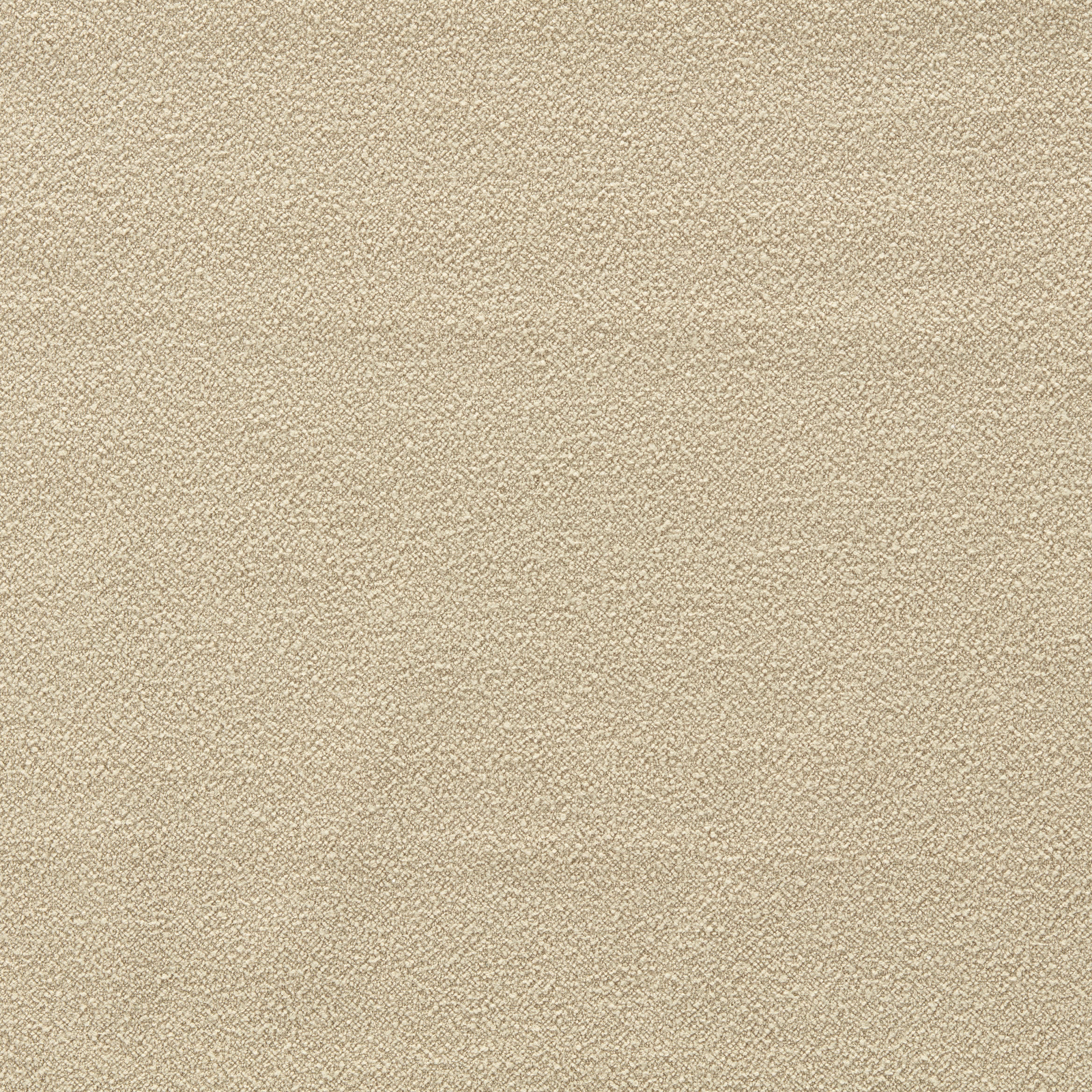 Warm almond-beige boucle fabric with a finely mottled, nubby woven texture
