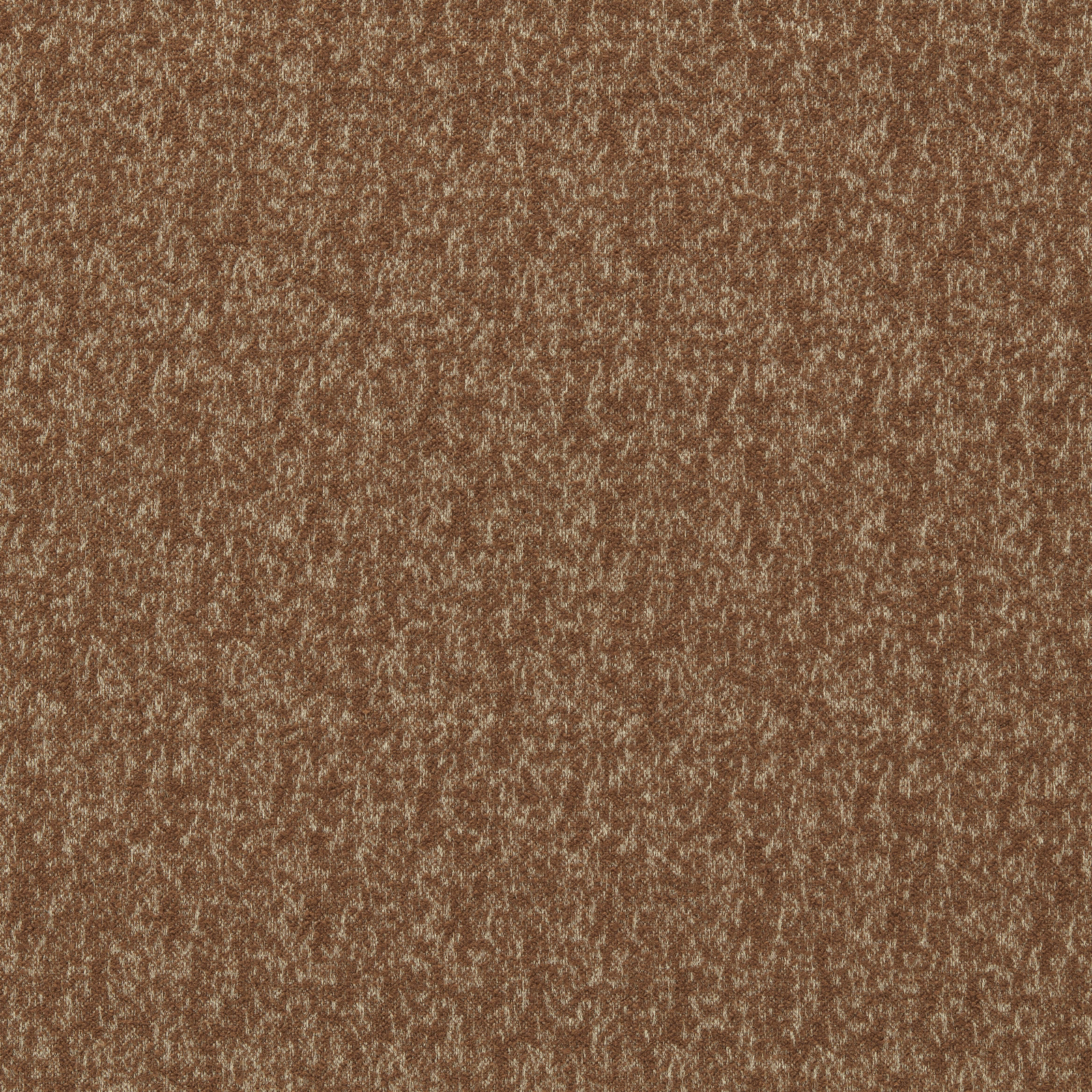 Warm bronze-brown boucle fabric with dense pale flecks and a softly nubby woven texture
