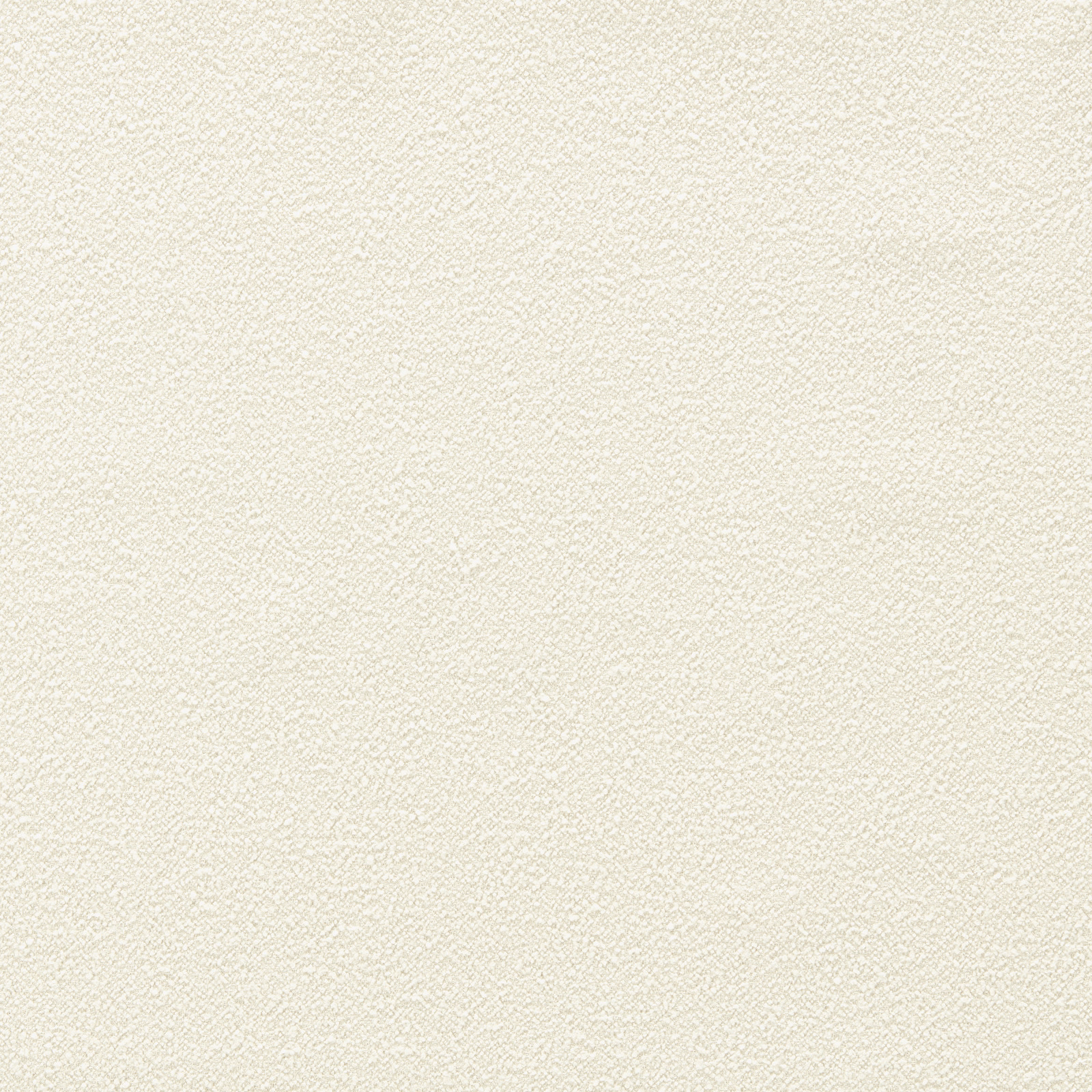 Close-up of pale chalk ivory bouclé with a fine, softly flecked nubby weave