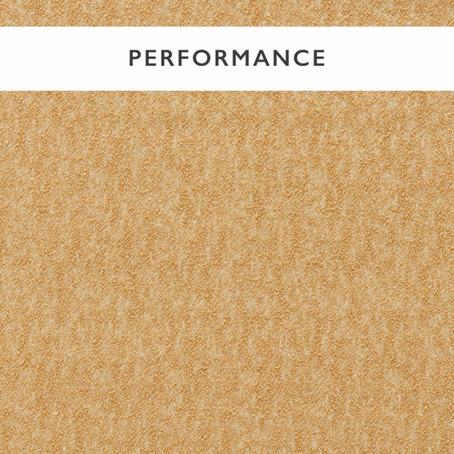 Warm ochre-gold bouclé upholstery fabric with softly flecked nubby texture