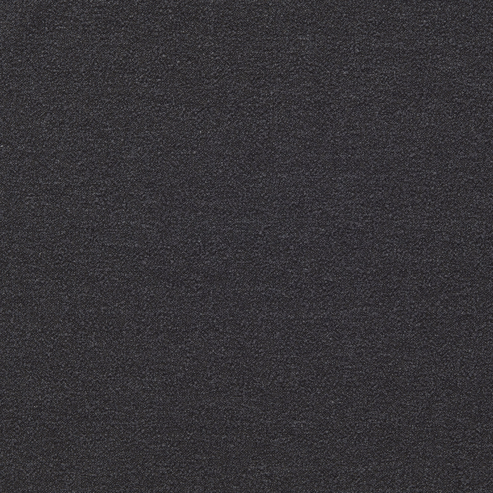 Near-black charcoal bouclé with a fine, densely nubby surface
