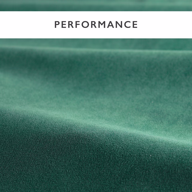 Deep bay-green velvet with a dense, softly shifting pile across folded swatch