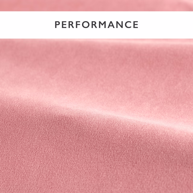 Dusty rose-pink velvet with a smooth pile and soft light-catching fold