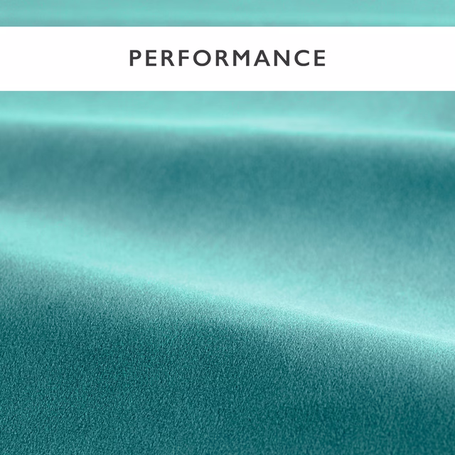 Close-up of Seaglass teal velvet showing smooth pile and softly shaded folds