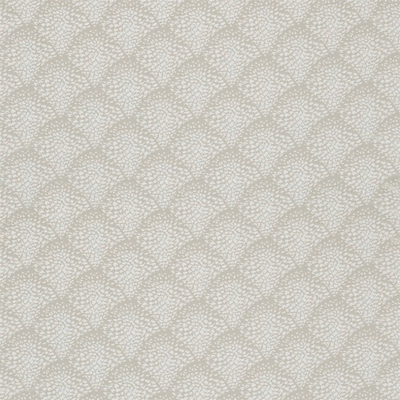 Soft platinum-grey fabric with a delicate pale branching pebble motif