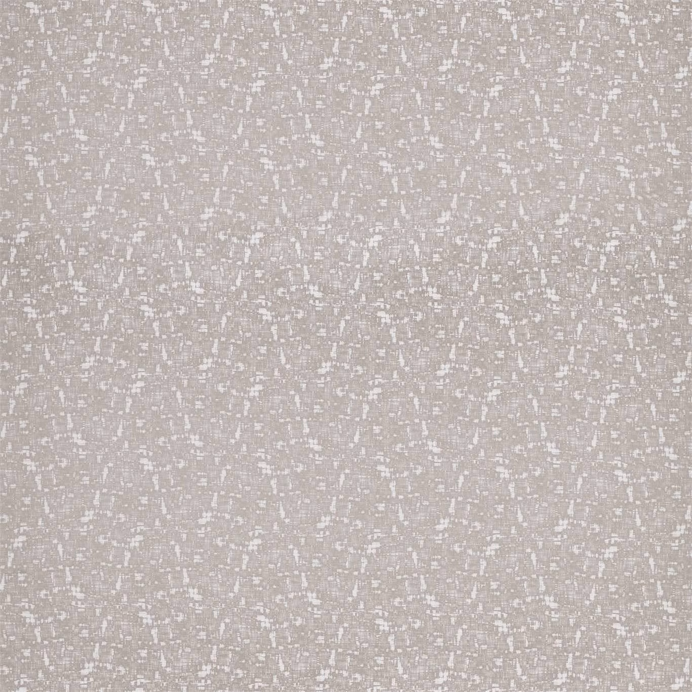 Pale French grey woven textile with irregular white flecks and a fine textured surface