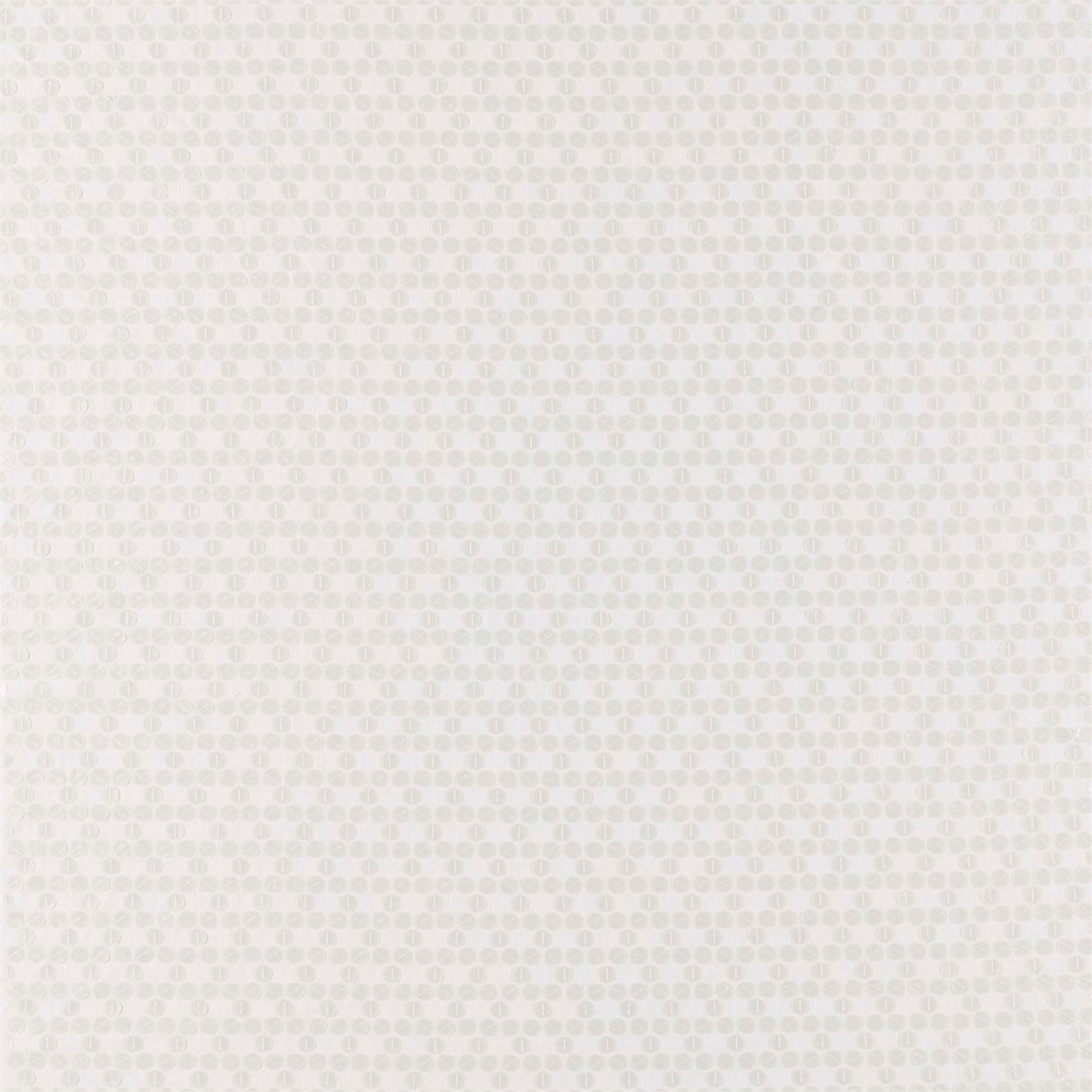 Porcelain ivory woven fabric with pale grey circular dot motifs