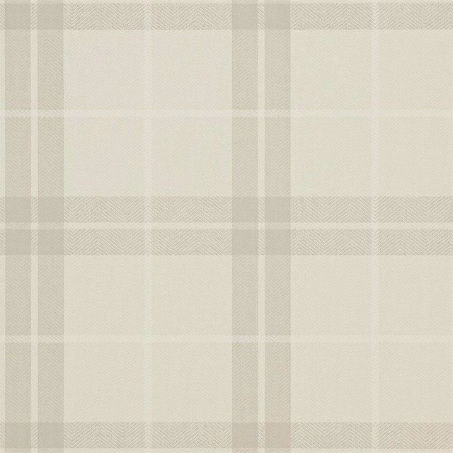 Pale oatmeal beige wallpaper with a fine textured checked grid and diagonal weave detail