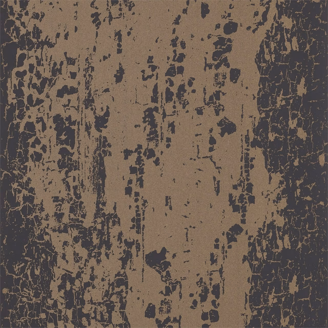 Charcoal and taupe wallpaper with distressed vertical marks and weathered texture