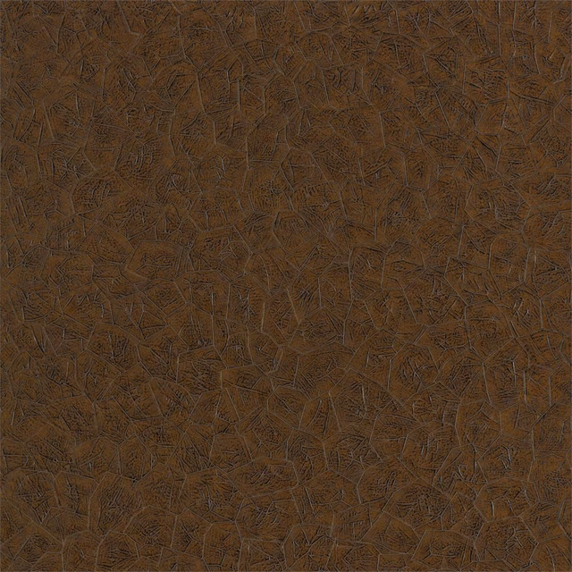 Deep copper-brown wallpaper with fine irregular bronze angular tracery across the surface