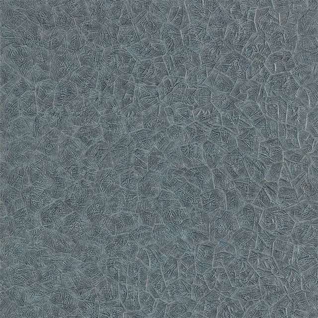 Cool blue-grey wallpaper with intricate etched mineral and crystalline linework
