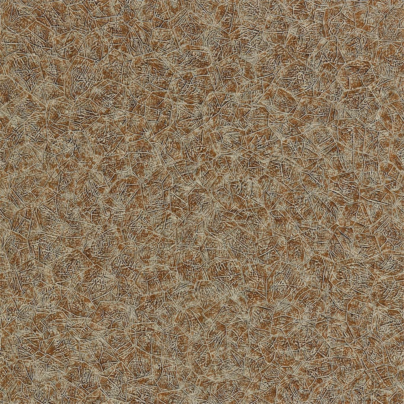 Dense warm gold-brown scribble lines with pale threads across a textured wallpaper ground