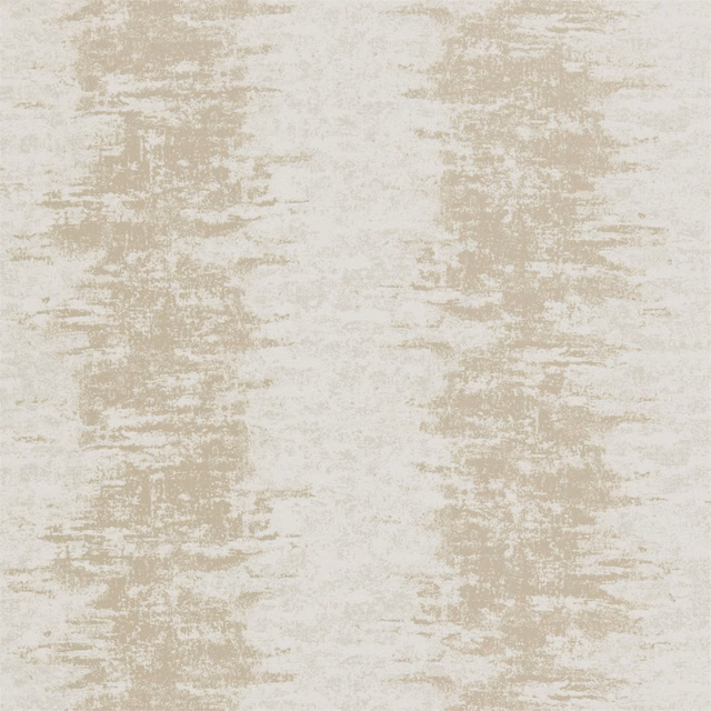 Ecru and cream wallpaper with softly distressed horizontal mineral-like bands
