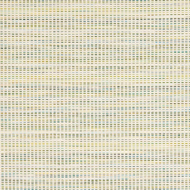 Emerald and grass green micro-check weave on a warm cream ground