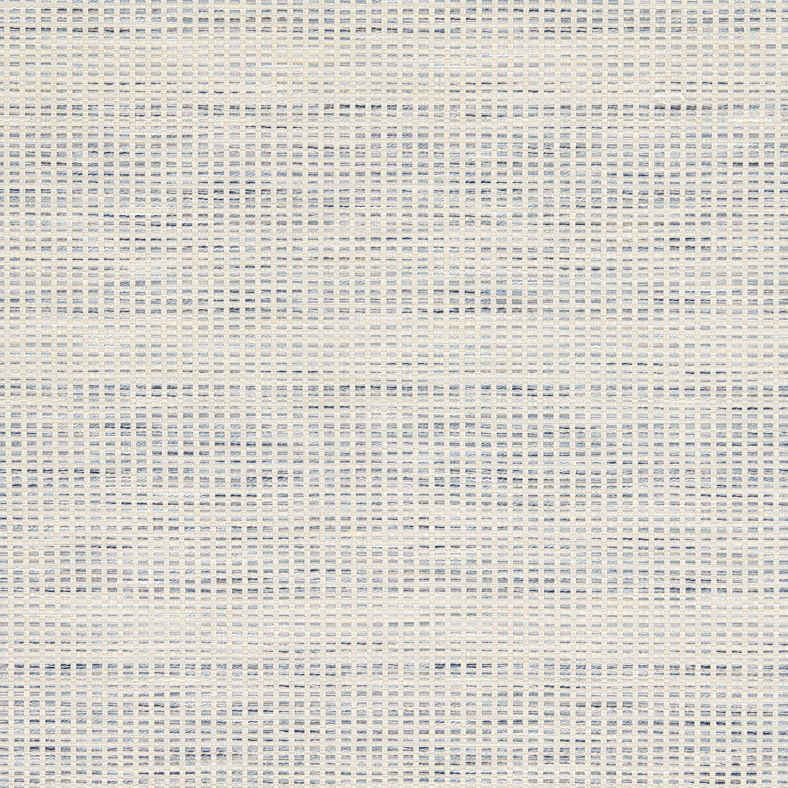 Pale sky-blue and cream woven check with subtle cornflower-blue flecks