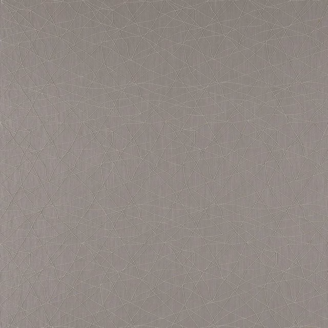 Muted stone-grey textile with a fine pale angular line network and soft woven texture