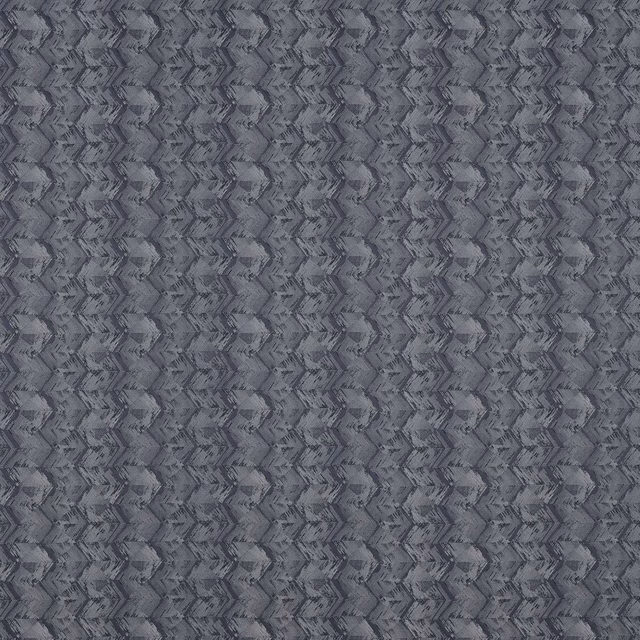 Cool charcoal woven fabric with small repeating zigzag geometric texture