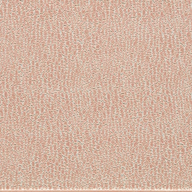 Dusty blush velvet with pale irregular looping texture and soft raised highlights
