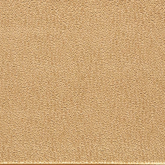 Warm sand-beige velvet with dense raised pebble-like tonal texture