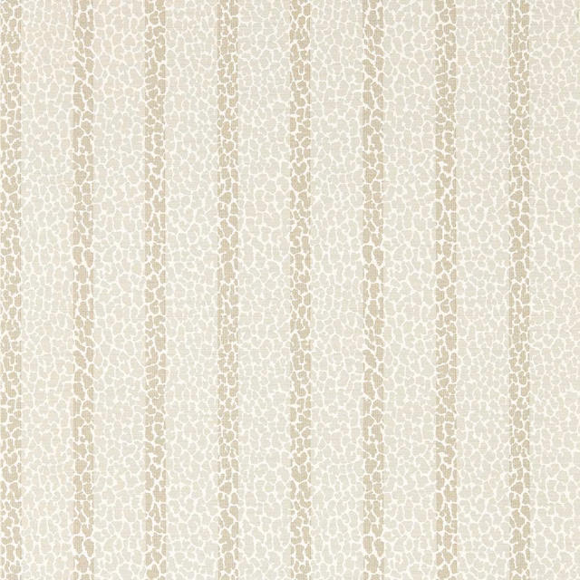 Pale greige and ivory wallpaper with irregular fine vertical stripe markings