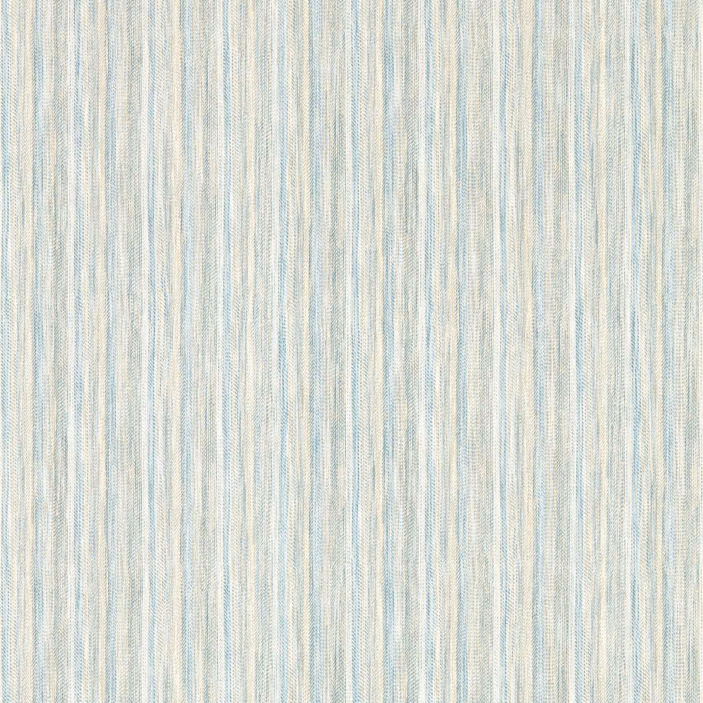 Pale French blue and cream wallpaper with softly irregular vertical striations