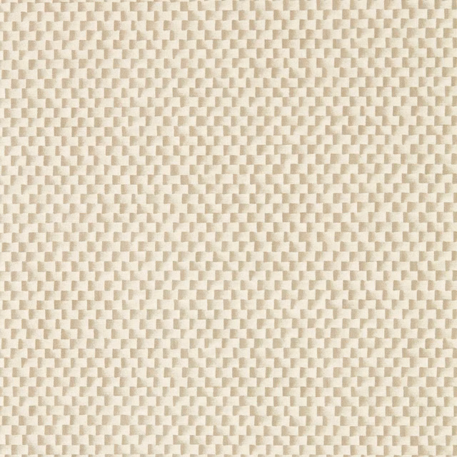 Warm ivory wallpaper with a small stepped geometric texture and soft woven-looking relief