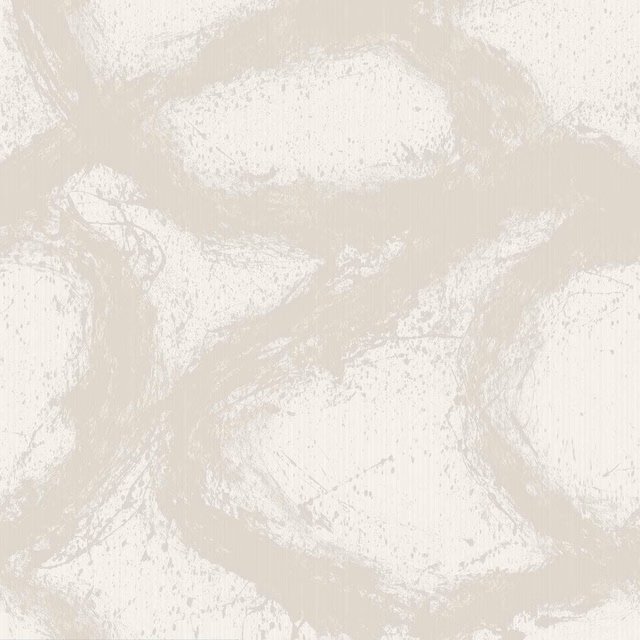 Pale oyster brushstrokes over a softly distressed cream wallpaper ground