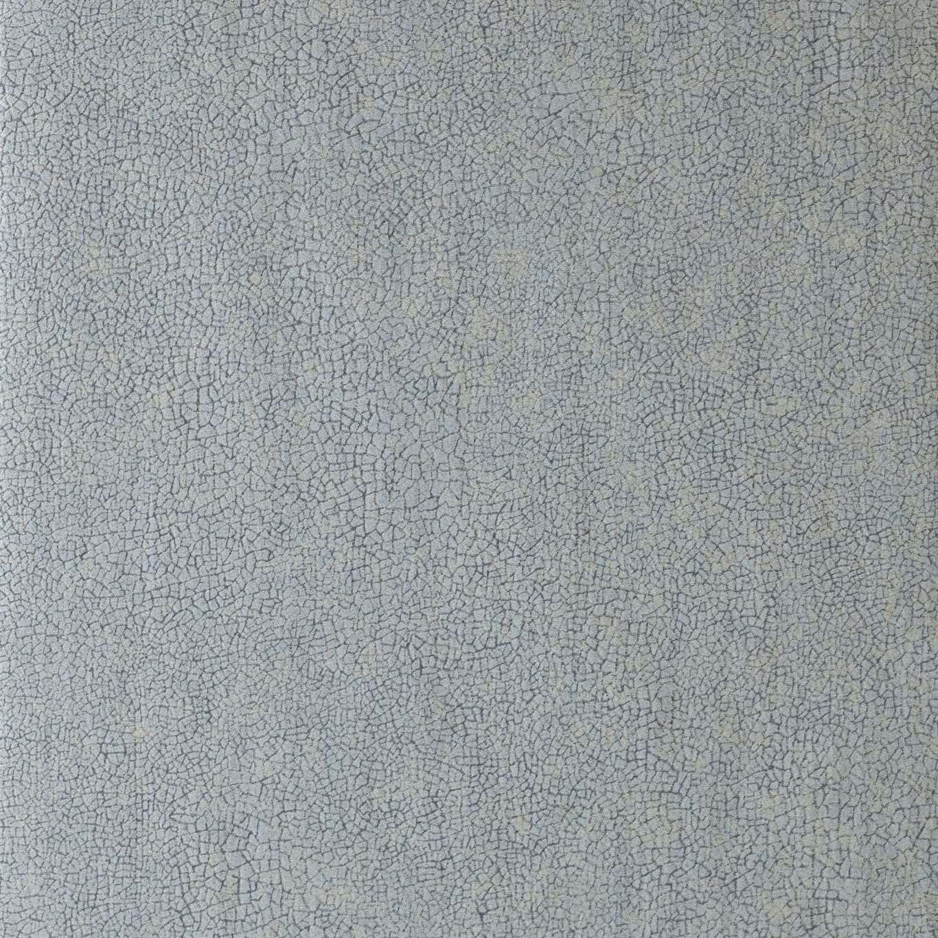 Pale blue-grey Moonstone wallpaper with fine charcoal crackle lines and soft mottling