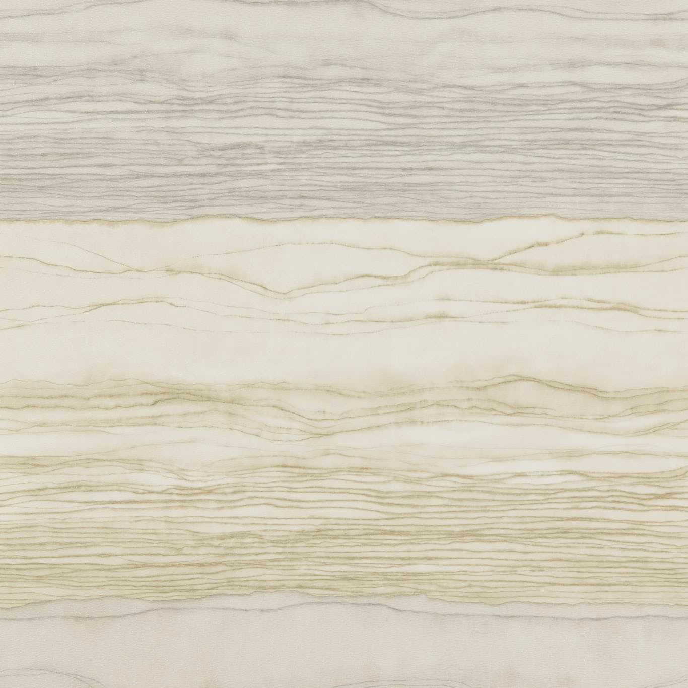 Alabaster and sandstone wallpaper with layered horizontal mineral striations