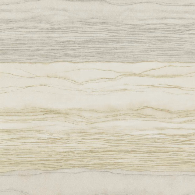 Alabaster and sandstone wallpaper with layered horizontal mineral striations