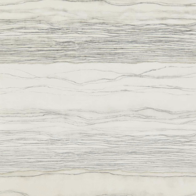 Pale Ash/Carrara wallpaper with layered grey mineral lines across an ivory ground