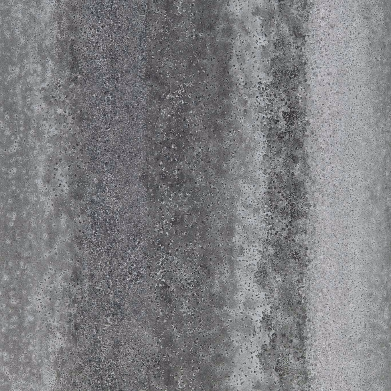 Mottled hematite-grey wallpaper with smoky mineral bands and stippled surface texture