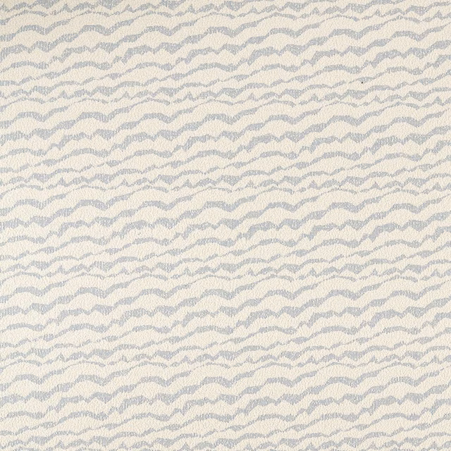 Pale denim-blue wavy bands woven across a soft cream textured fabric