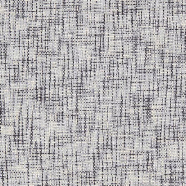 Chalky grey woven upholstery with irregular charcoal crosshatch lines and tactile texture