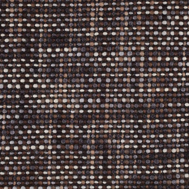 Close-up of dark liquorice weave with cream and taupe raised flecks