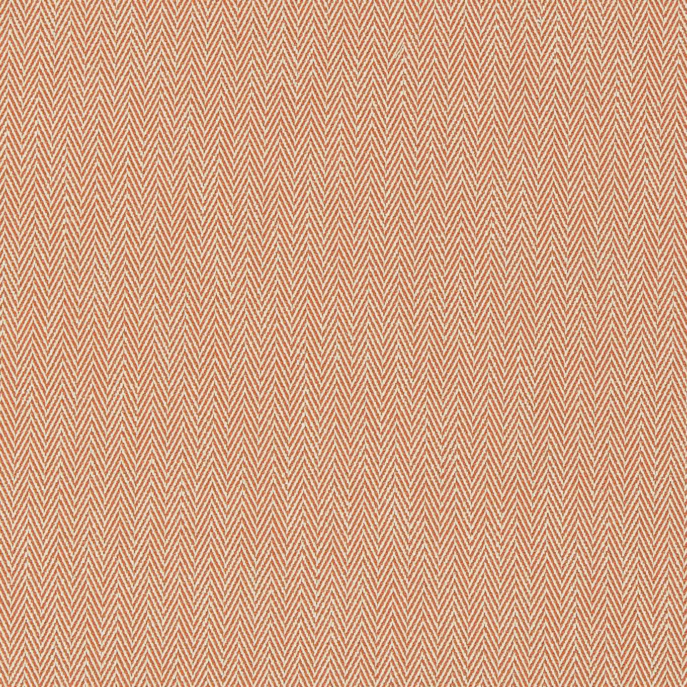 Warm paprika textile with fine ivory chevron lines and a dense woven texture