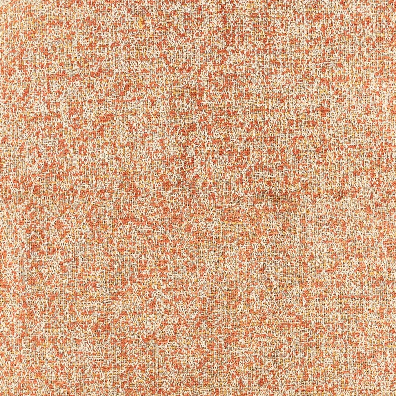 Warm paprika-red and cream speckled woven fabric with a softly textured surface