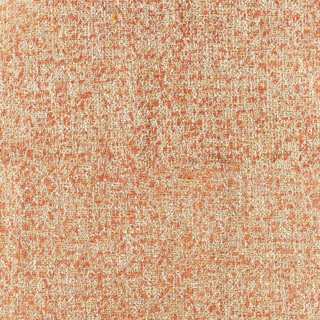 Warm paprika-red and cream speckled woven fabric with a softly textured surface