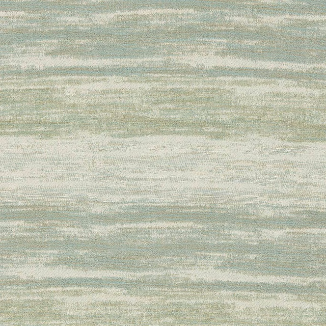 Pale sage green woven fabric with chalky horizontal striations and soft mineral texture