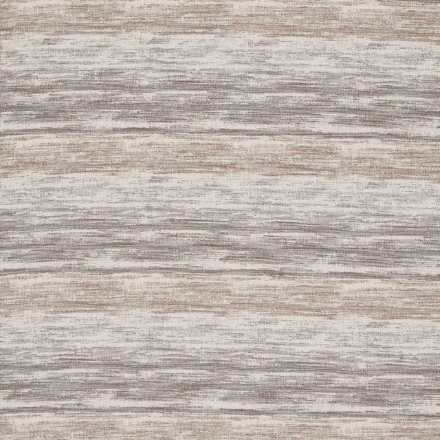 Pale silver-grey and hessian textile with irregular horizontal striations and rosy-brown traces
