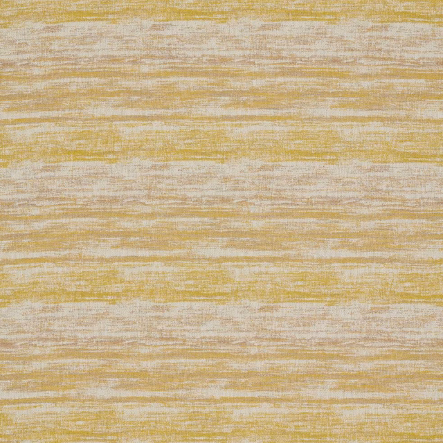 Oatmeal textile with broken zest-yellow horizontal striations and fine woven texture