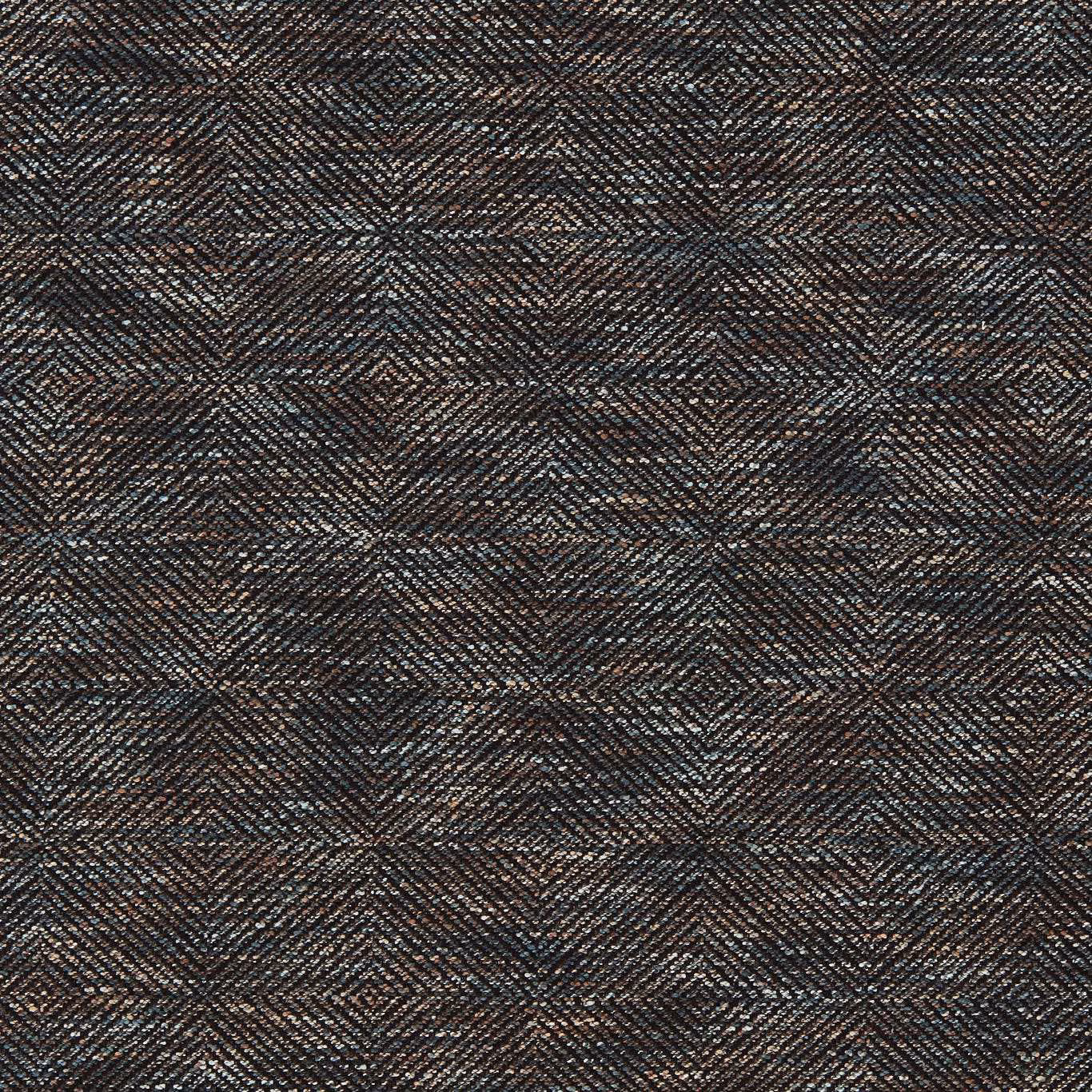 Near-black midnight blue woven fabric with broken chevrons and fine blue-grey flecks