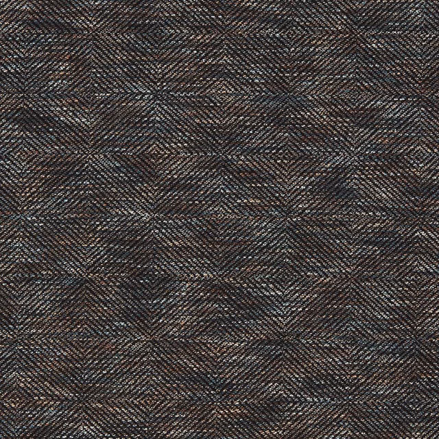 Near-black midnight blue woven fabric with broken chevrons and fine blue-grey flecks