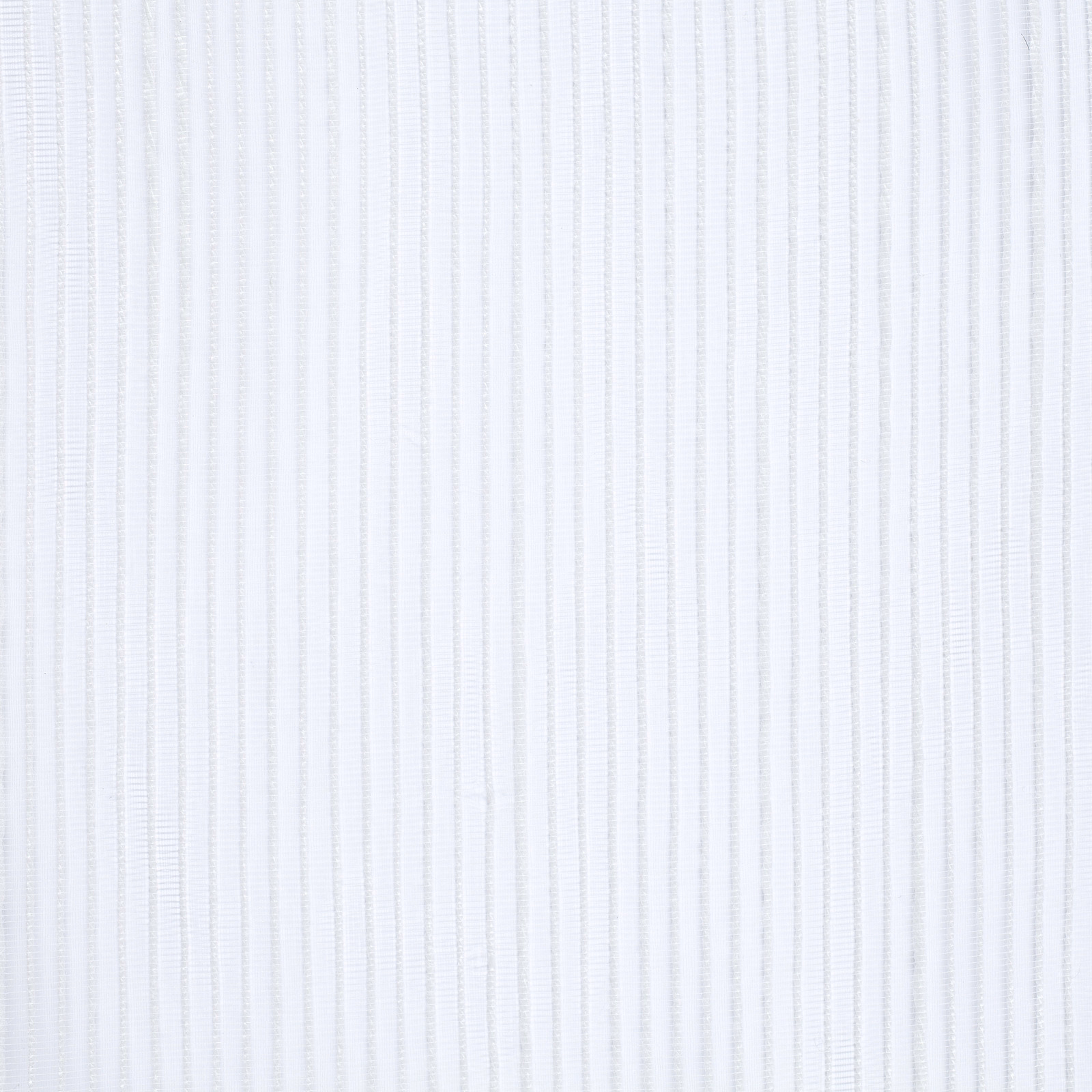 Pale ivory sheer with fine vertical stripes and a lightly translucent ribbed texture