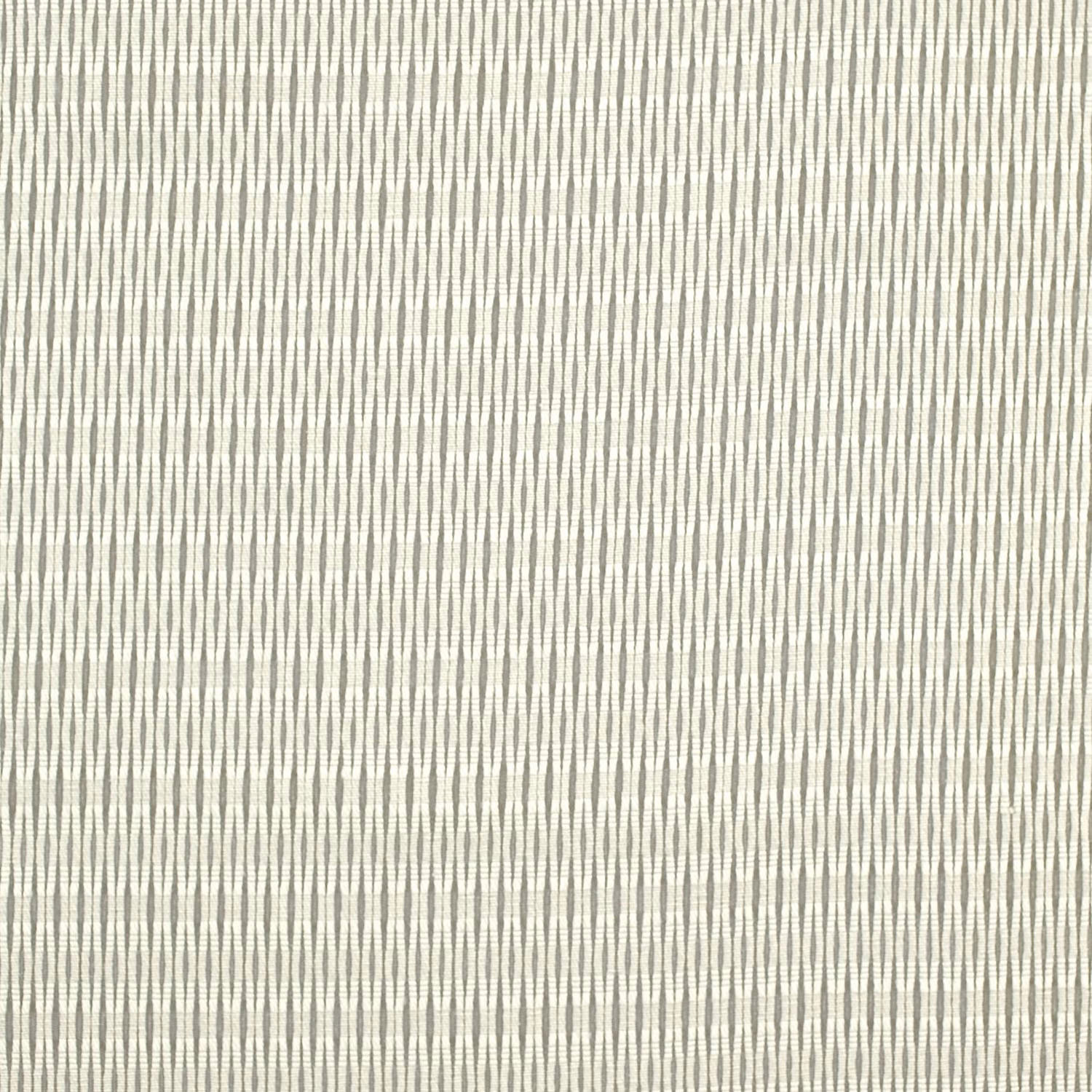 Pebble-grey and chalk sheer fabric with fine elongated vertical lattice texture
