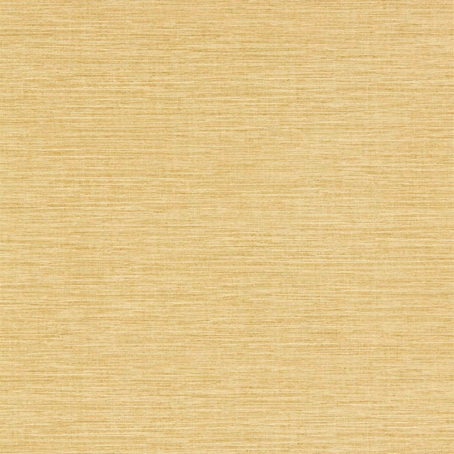 Warm straw-beige wallpaper with fine horizontal striations and softly varied texture