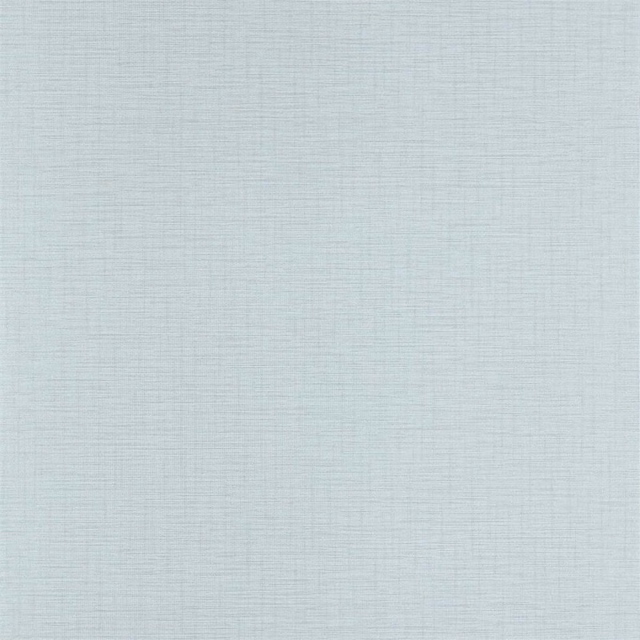 Pale blue-grey nickel wallpaper with fine crosshatched woven-look texture