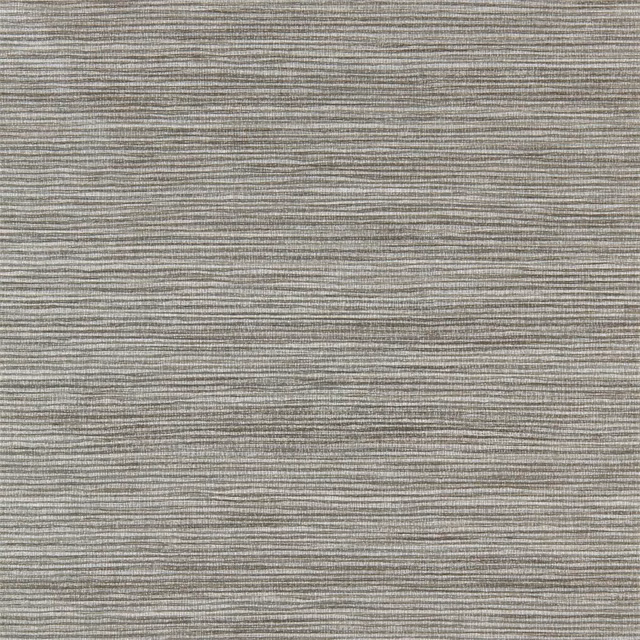 Close-up of cool shale-grey wallpaper with fine horizontal striated texture