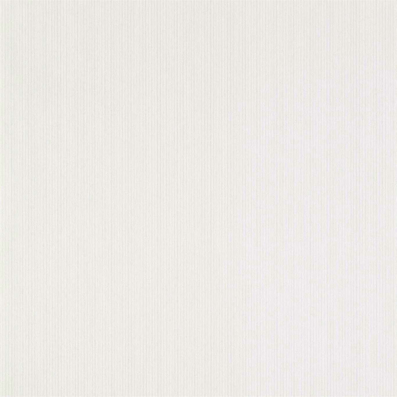 Cool white wallpaper with fine vertical ribbing and softly shaded linear texture