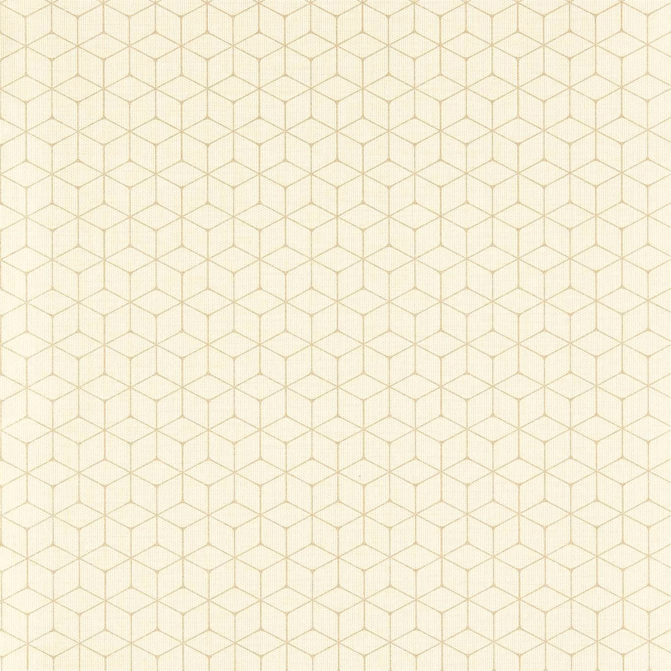 Pale maize wallpaper with fine beige geometric cube lattice and subtle surface grain